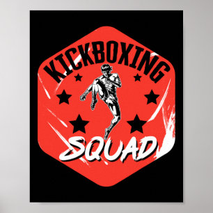 Poster Esquadrão de Kickboxing de Vintage