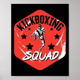 Poster Esquadrão de Kickboxing Vintage de Kickboxing