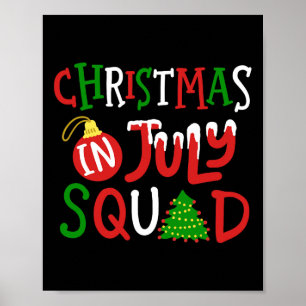 Poster Esquadrão de Natal em Julho Divertido Natal Alegre