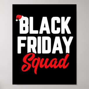 Poster Esquadrão de sexta-feira negro comprando família e