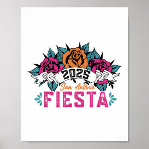 Poster Esquadrão Fiesta 2025 San Antonio Texas Cinco