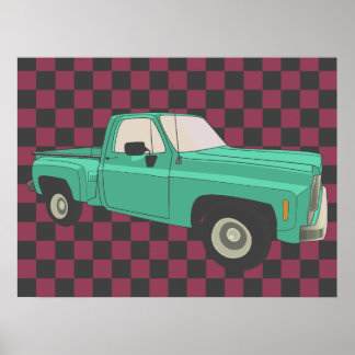 Poster Esquadrão, GMC, Chevy C10, pegue caminhão, na entr
