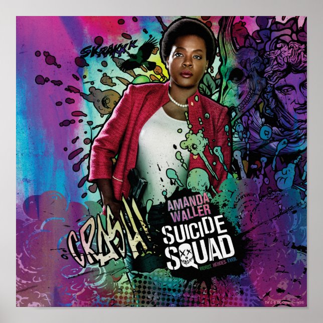 Pôster Esquadrão Suicida | Amanda Waller Character Grafit (Frente)