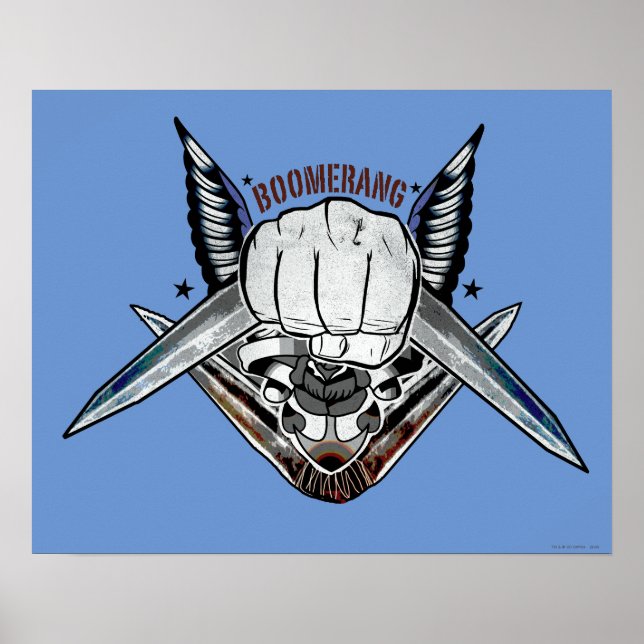 Pôster Esquadrão Suicida | Boomerang Fist Tattoo Art (Frente)