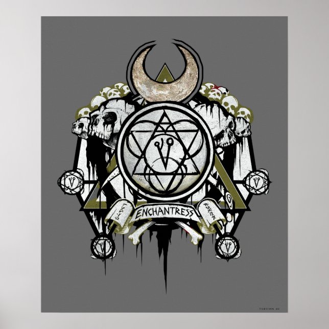 Pôster Esquadrão Suicida | Enchantress Símbolos Tatuagem (Frente)