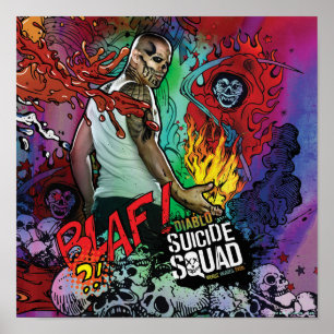 Poster Esquadrão Suicida   Grafite de Caracteres Diablo