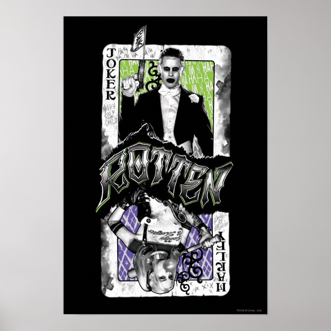 Poster Esquadrão Suicida | Joker & Harley Rotten (Frente)