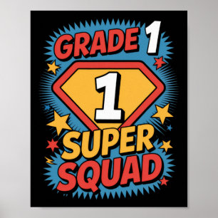 Poster Esquadrão Super Herói de Primeira Classe 1rua Ano
