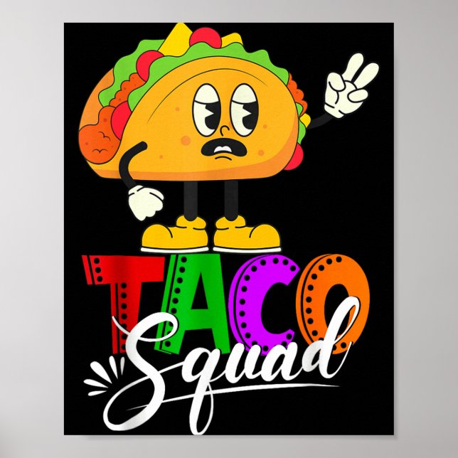 Poster Esquadrão taco cinco de maio engraçado comida mexi (Frente)