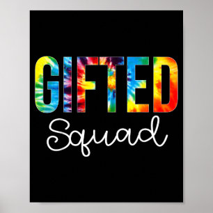 Poster Esquadrão Talentoso Dia de Apreciação Tie Dye Olá