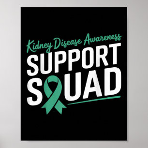 Poster Esquadrão Verde De Suporte À Fita Para Doença Rena