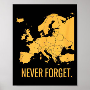 Poster Esqueça o mapa da Europa memorial engraçado caça p