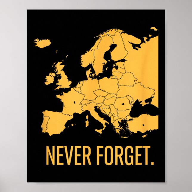 Poster Esqueça o mapa da Europa memorial engraçado caça p (Frente)