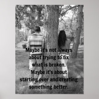 Pôster Esqueça o passado e mova-se na cotação