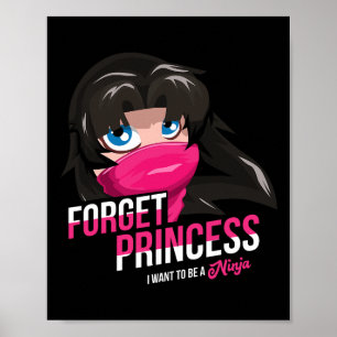 Poster Esqueça Princesa Real Life Black Ninja Karate Love