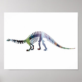 Poster esqueleto brontossauro