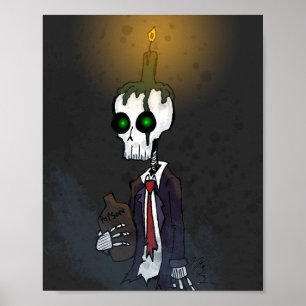 Poster Esqueleto da meia-noite