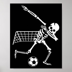 Poster Esqueleto Dabbing Humor de Futebol Presente Divert