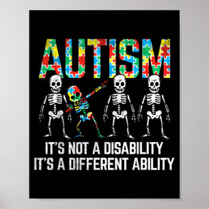 Poster Esqueleto Dabbing Não é uma Deficiência Conscienti