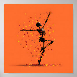 Poster Esqueleto Dançante Bonito