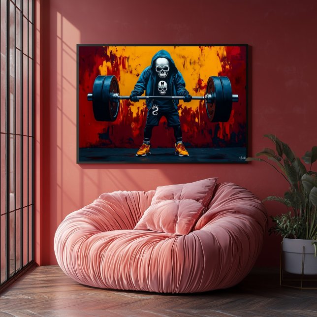 Poster Esqueleto de Arte pop - Guerreiro Gym (Criador carregado)
