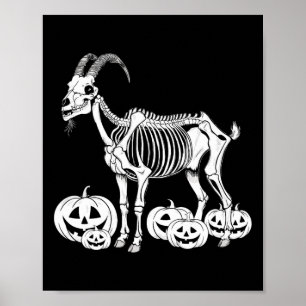 Poster Esqueleto de Cabra Aniversário Halloween Homens Mu