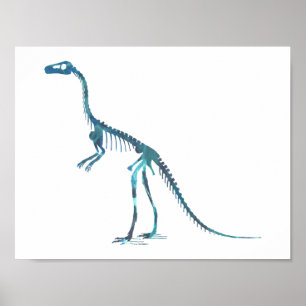 Pôster esqueleto de compsognathus