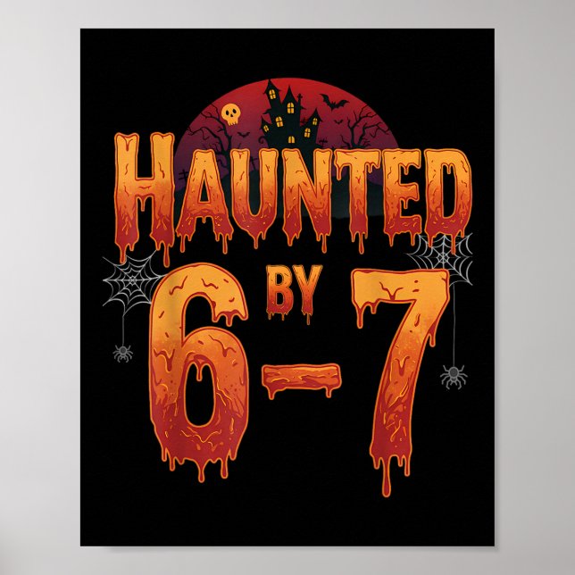 Poster Esqueleto de Halloween Assombrado Número Seis Sete (Frente)