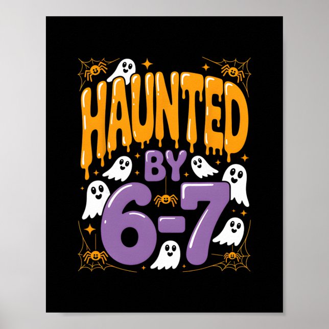 Poster Esqueleto de Halloween Assombrado Número Seis Sete (Frente)