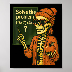 Poster Esqueleto de Halloween Hugvyn Seis Sete 67 Meme Pe