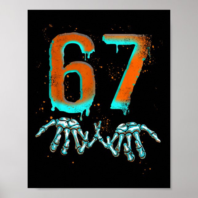 Poster Esqueleto de Halloween Meme Divertido 67  (Frente)