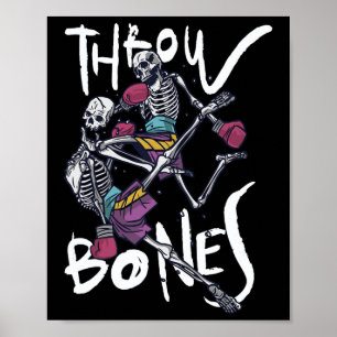 Poster Esqueleto de Muay Thai - Boxe Tailandês e Kickboxi