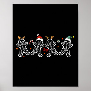 Poster Esqueleto de Pão de Mel Natal Radiologia Shir Xray