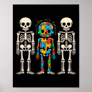 Poster Esqueleto de Sensibilização Autismo