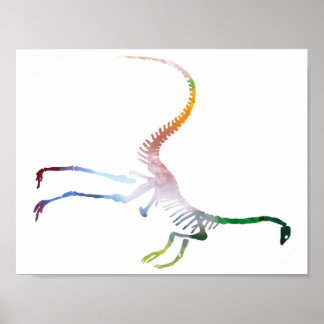 Pôster esqueleto de struthiomimus