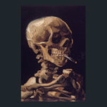 Poster Esqueleto de Van Gogh com Cigarro queimado<br><div class="desc">O "crânio de um esqueleto com cigarro queimado" de Van Gogh. 1885-86. Este é um artigo inicial feito como estudo na Academia Real de Belas Artes na Bélgica.</div>