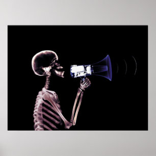 POSTER ESQUELETO DO RAIO X NO MEGAFONE - ORIGINAL