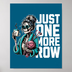 Poster Esqueleto Engraçado Crochê Tricô Amante Apenas Um