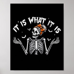 Poster Esqueleto Engraçado É O Que É O Fato De Halloween