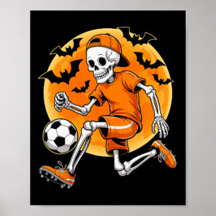 Poster Esqueleto Futebol Homens Meninos Crianças Hallowee