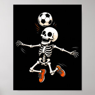Poster Esqueleto jogador de futebol halloween meninos cri