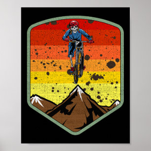 Poster Esqueleto Legal De Ciclismo De Montanha Zumbi Crân