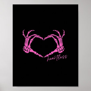 Poster Esqueleto Sem Coração Mãos Clássicas