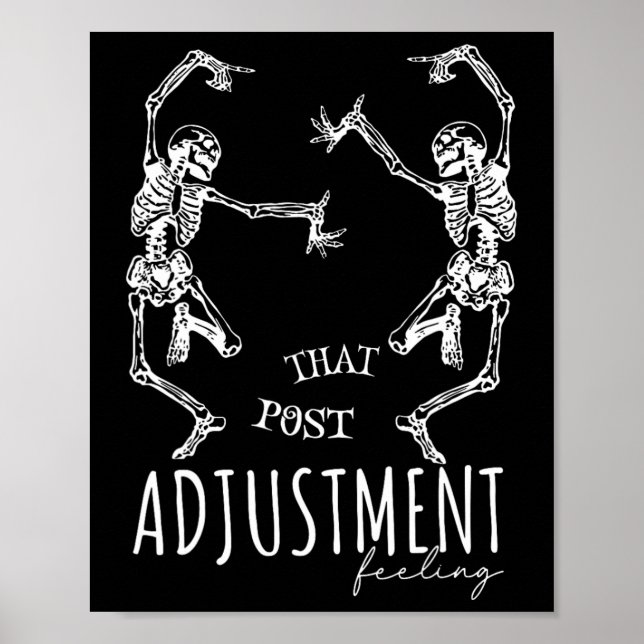 Poster Esqueletos Dançantes Chiropractor Que Postam Ajust (Frente)