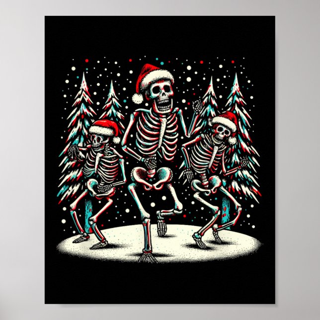 Poster Esqueletos de Natal - Figurino de Dia das Bruxas d (Frente)