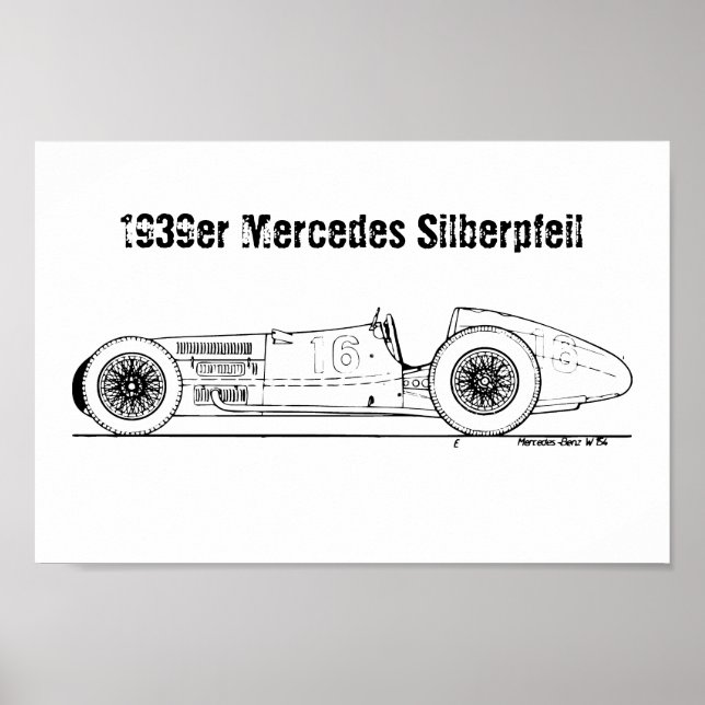 Poster Esquema de Seta Silver 1939 da União Automática Al (Frente)