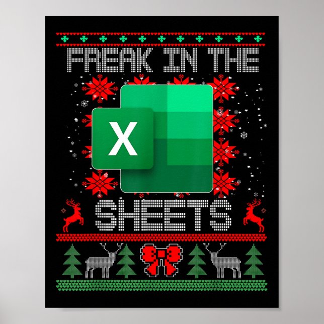 Poster Esquema Nas Folhas Do Excel Spreadsheet Ugly Chris (Frente)