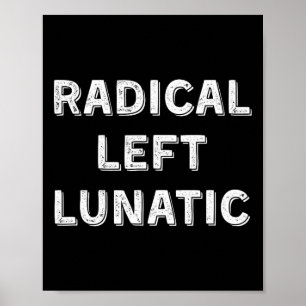 Poster Esquerdista Radical Louco Anti Trump Divertido Dem