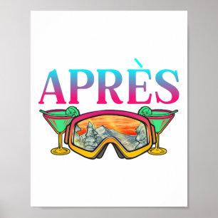 Poster Esqui 90s 80s Outfit Après Retro Skiing