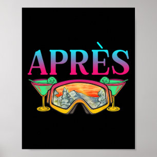 Poster Esqui 90s 80s Roupas de Esqui Après Retro Esqui